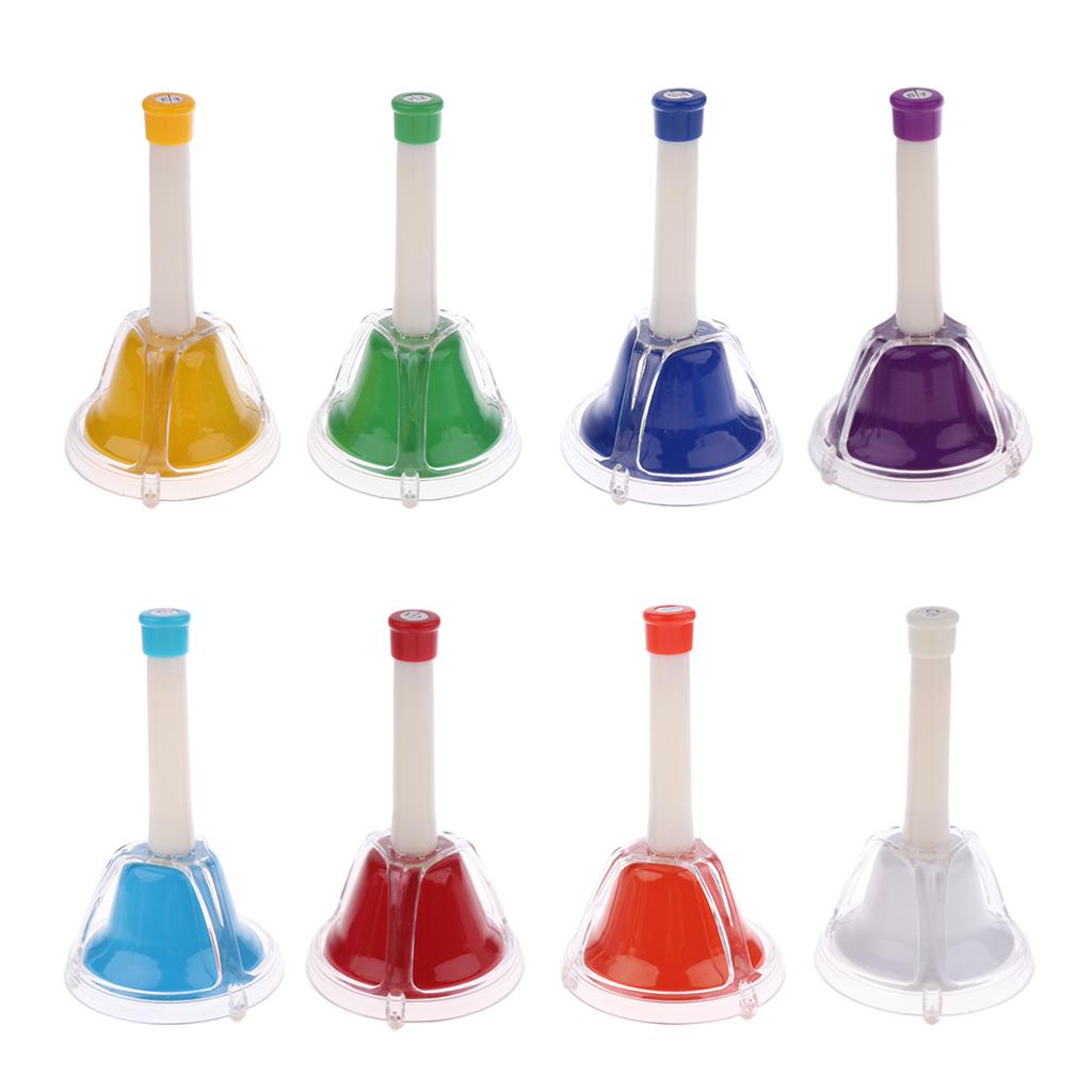 Hand Bell Set 8 Note Diatonic Metal Bells for Children Kids Musical Toy