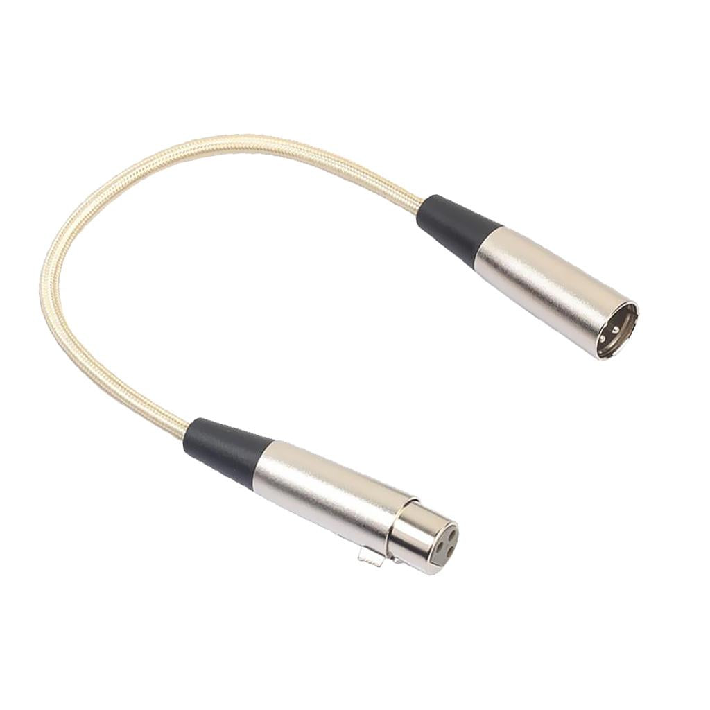 3 Pin XLR Male to Female Extension Cord Microphone Mic Audio Cable 30cm