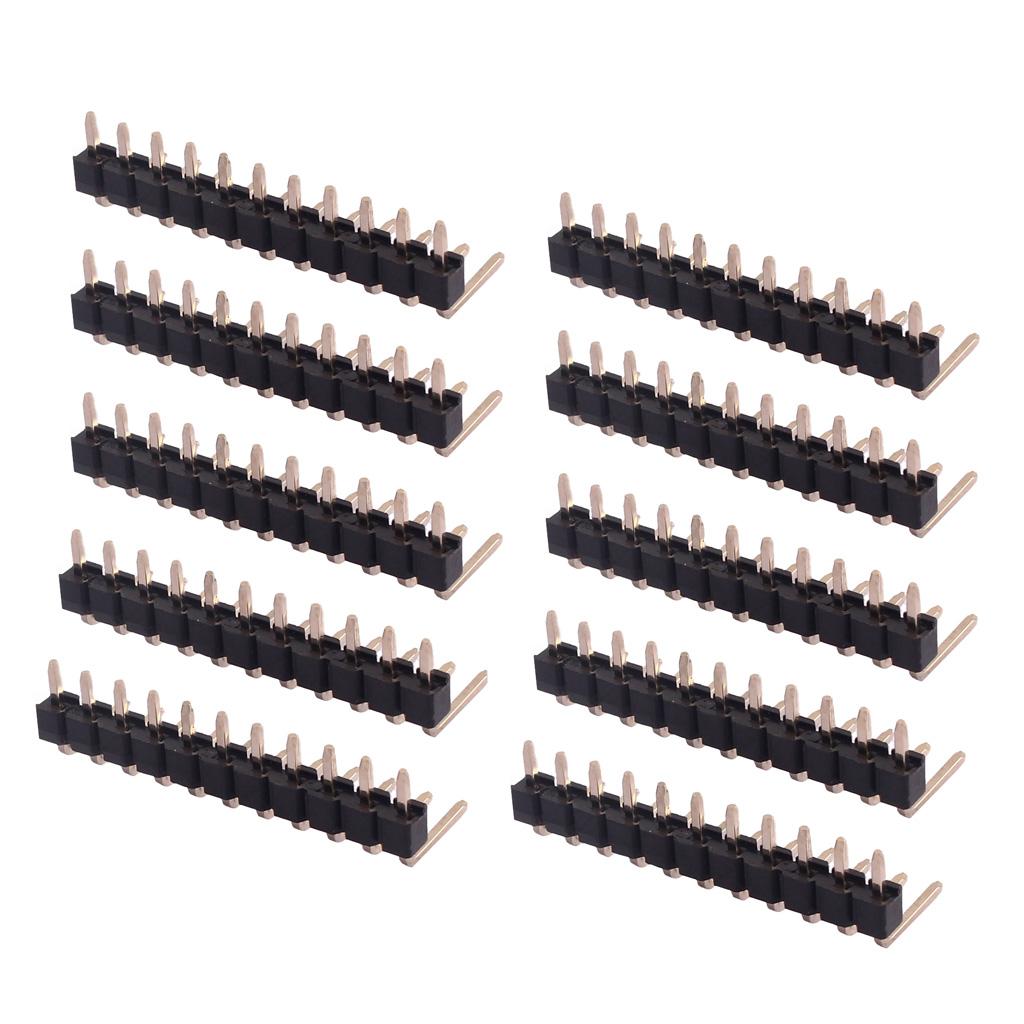 10pcs 11Pin Single Row Pin Male Header Connector Strip for Prototype
