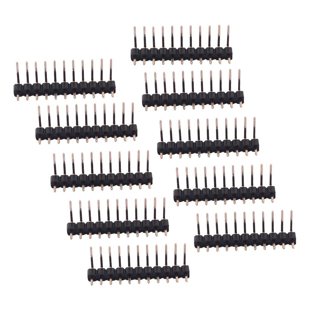 10pcs 11Pin Single Row Pin Male Header Connector Strip for Prototype