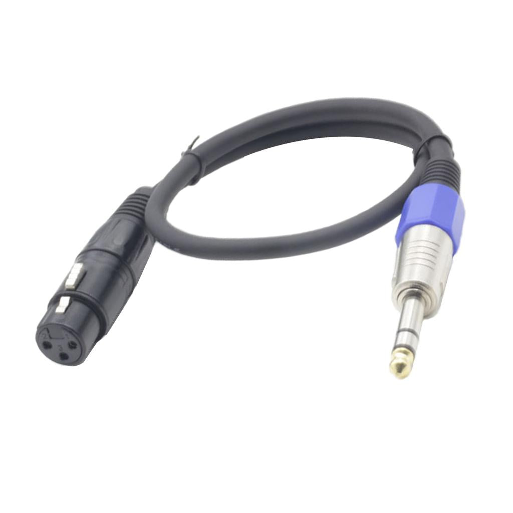Swiss A XLR Female to Stereo 6.35 Guitar Cable Plug for Microphone Parts