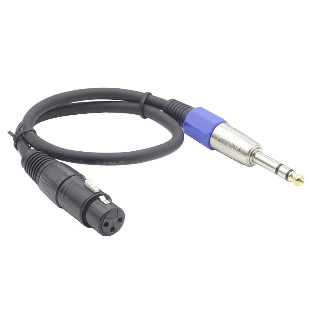 Swiss A XLR Female to Stereo 6.35 Guitar Cable Plug for Microphone Parts