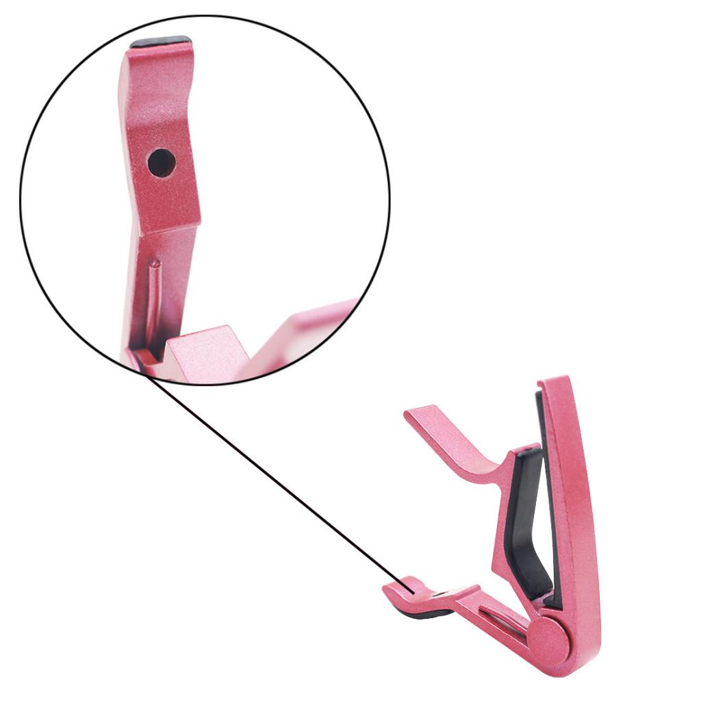 Zinc Alloy Guitar Capo Clamp Tool Accessories 67x50x13mm Pink