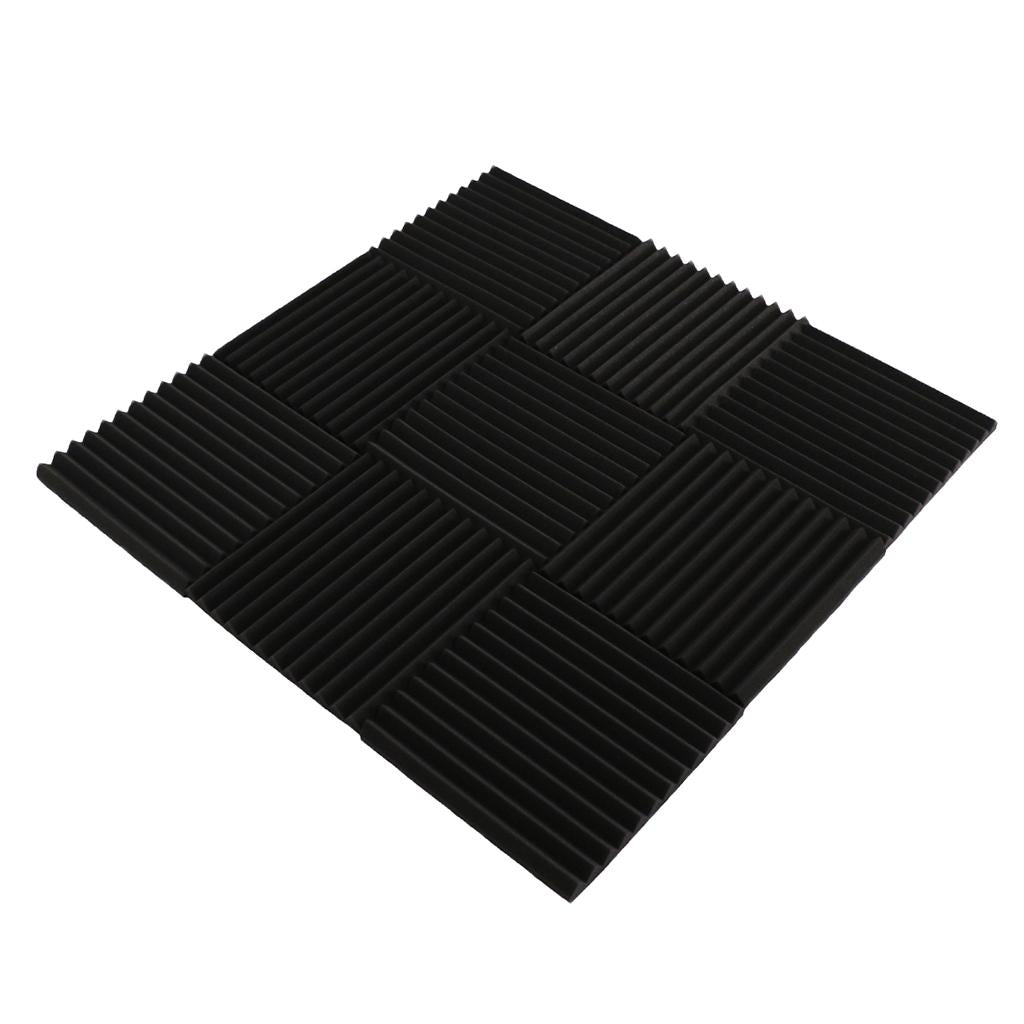 Studio Acoustic Foam Sound Proof Panels Nosie Dampening Foam Black
