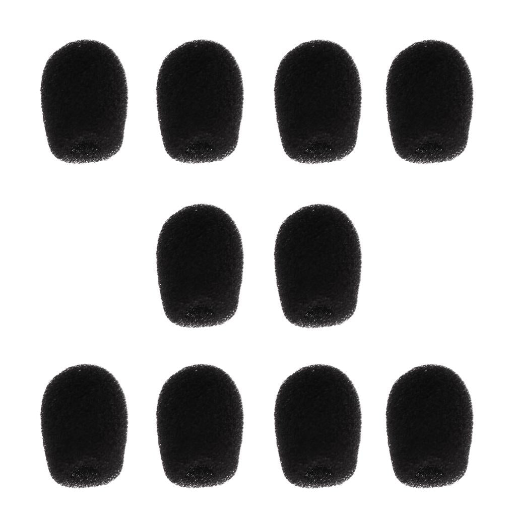 10Pcs Foam Mic Shield Cover Microphone Windscreen Cap for Meeting 20x22x6mm