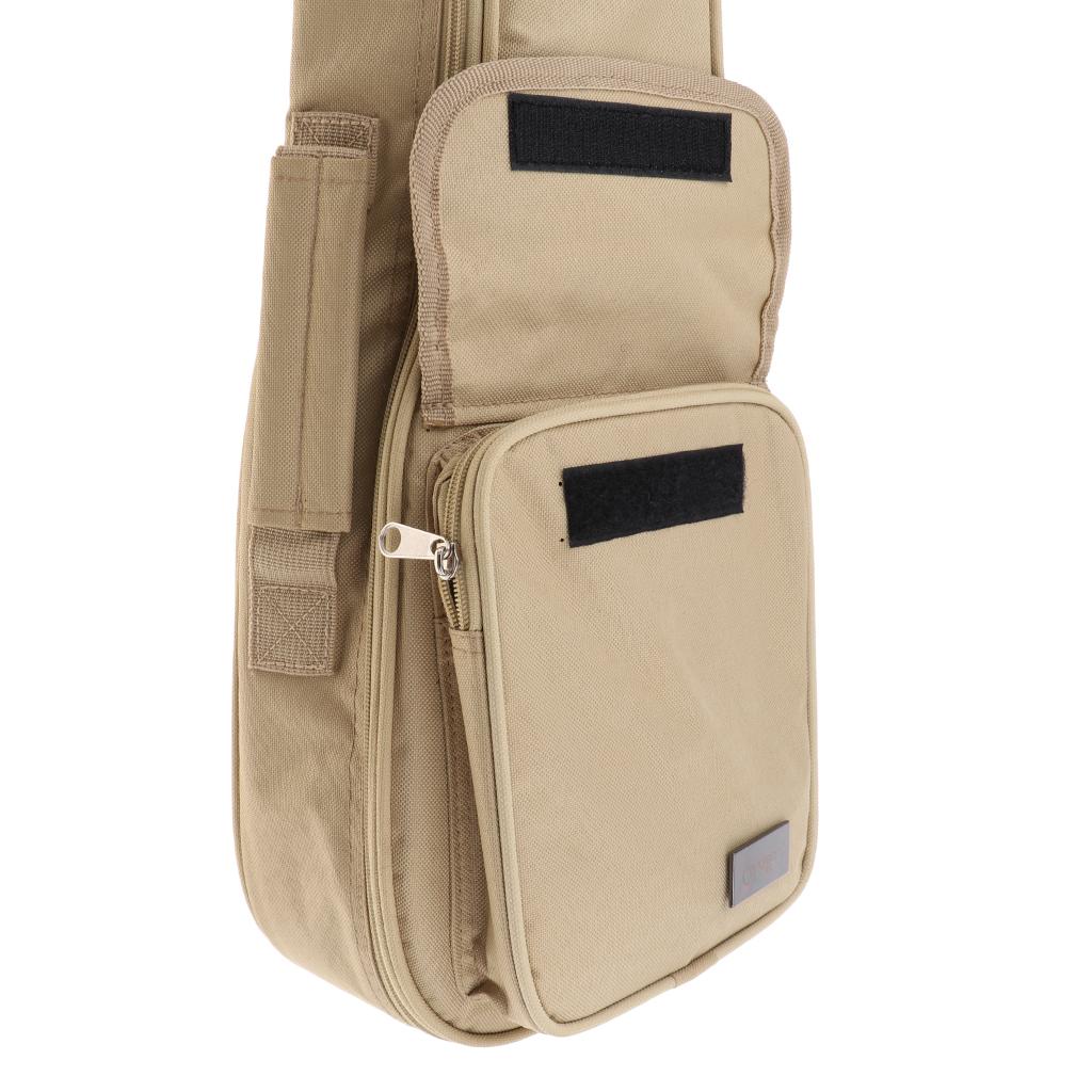 Thicken Adjustable Ukulele Gig Bag Uke Case Padded Carry Bag 21inch Khaki