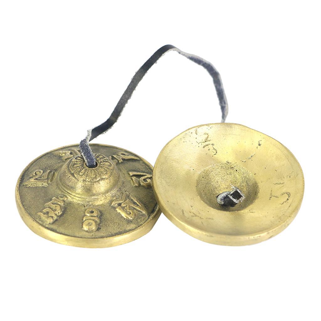 1 Pair of Brass Tibetan Buddhist Meditation Tingsha Cymbal Bell