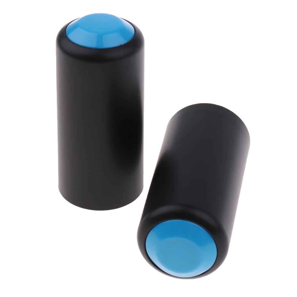 2 Pieces Battery Screw on Cap Cup Cover for Wireless Microphone Mic Blue