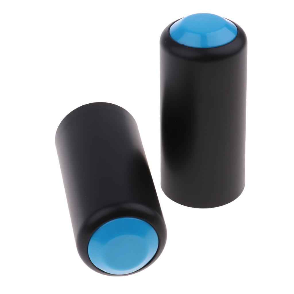 2 Pieces Battery Screw on Cap Cup Cover for Wireless Microphone Mic Blue