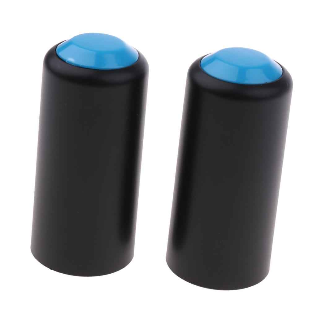 2 Pieces Battery Screw on Cap Cup Cover for Wireless Microphone Mic Blue