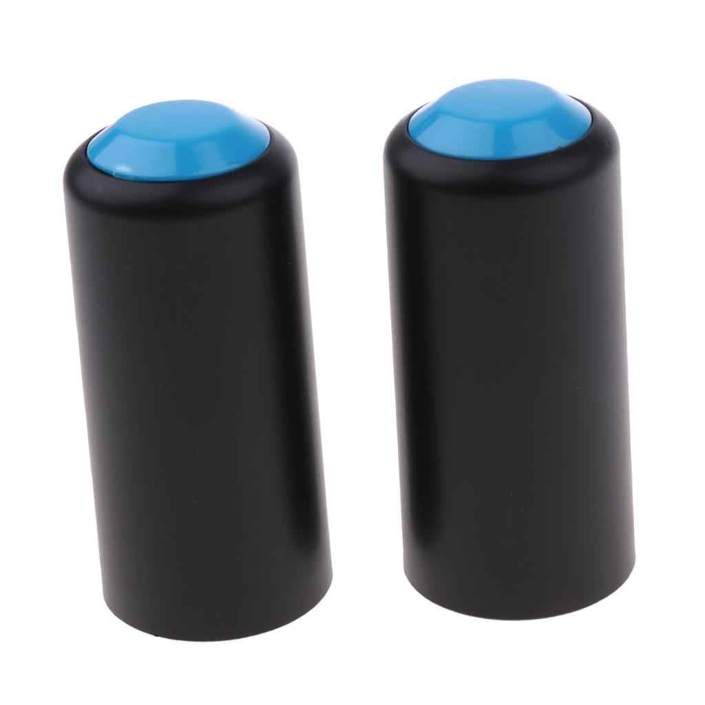 2 Pieces Battery Screw on Cap Cup Cover for Wireless Microphone Mic Blue