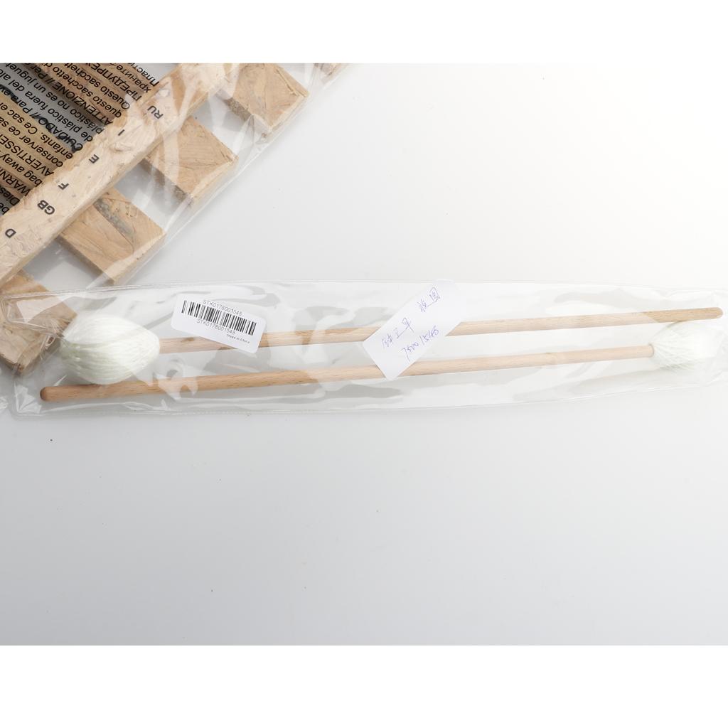 1 Pair Marimba Mallets with Wood Handle for Musical Percussion Instrument