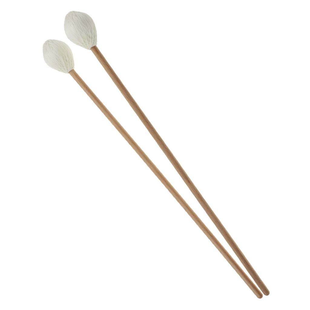 1 Pair Marimba Mallets with Wood Handle for Musical Percussion Instrument