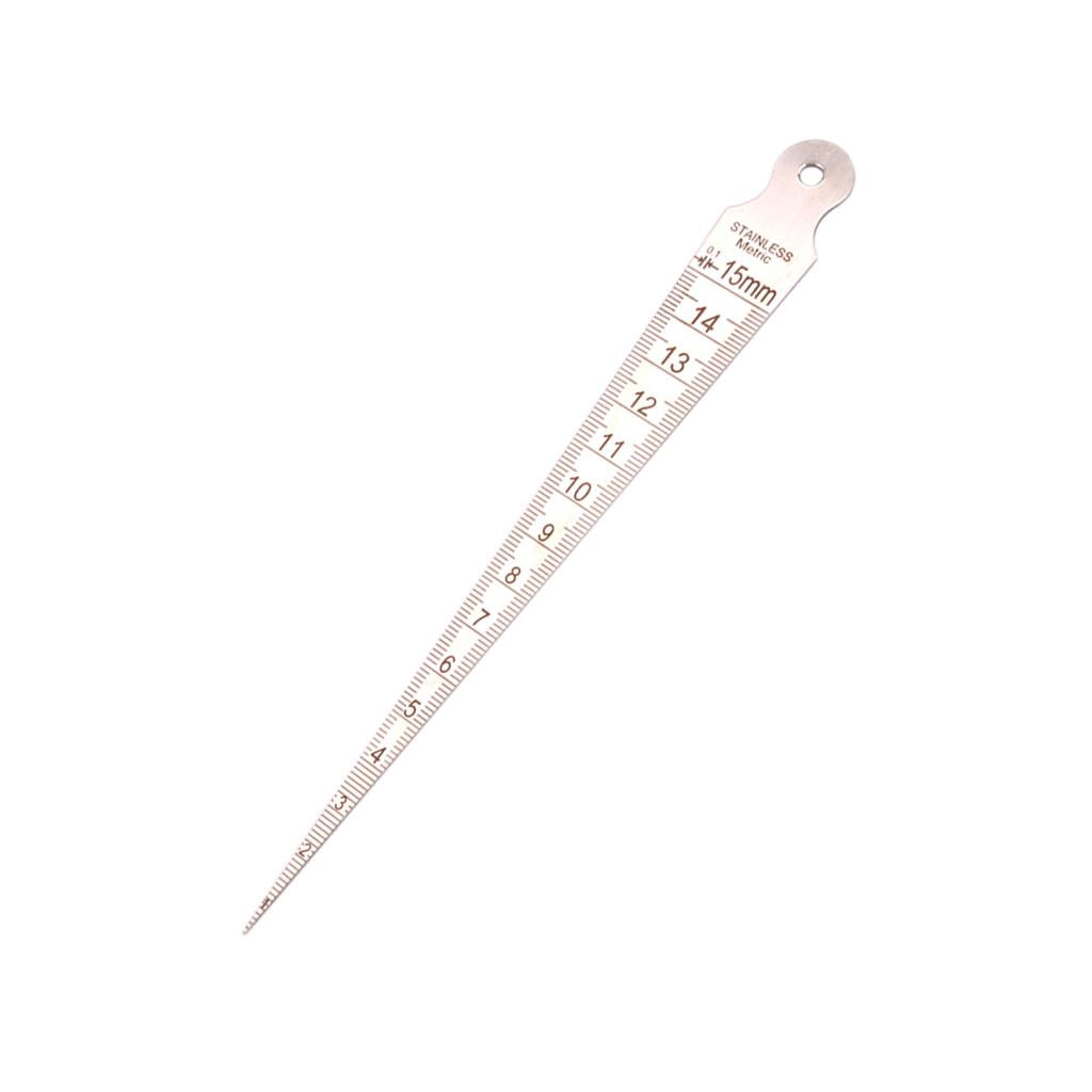 1-15mm Stainless Steel Ruler Inspection Taper Gauge Guitar Luthier Tool Gap