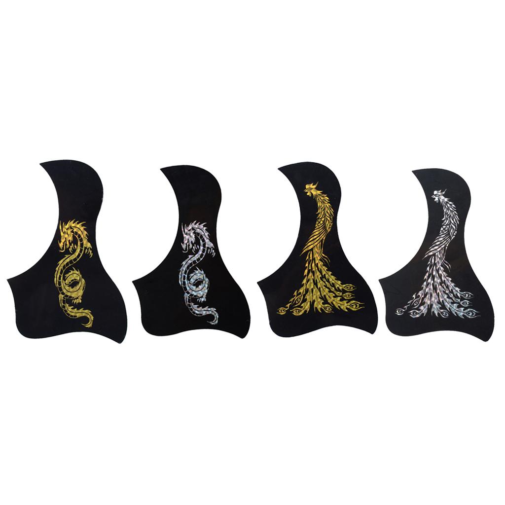 Guitar Pickguard Scratch Plate for Acoustic Guitar Silver Dragon