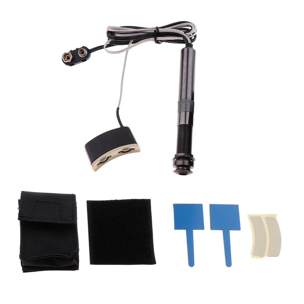 1 Set Soundhole Preamp Pickup System for Acoustic Folk Guitar