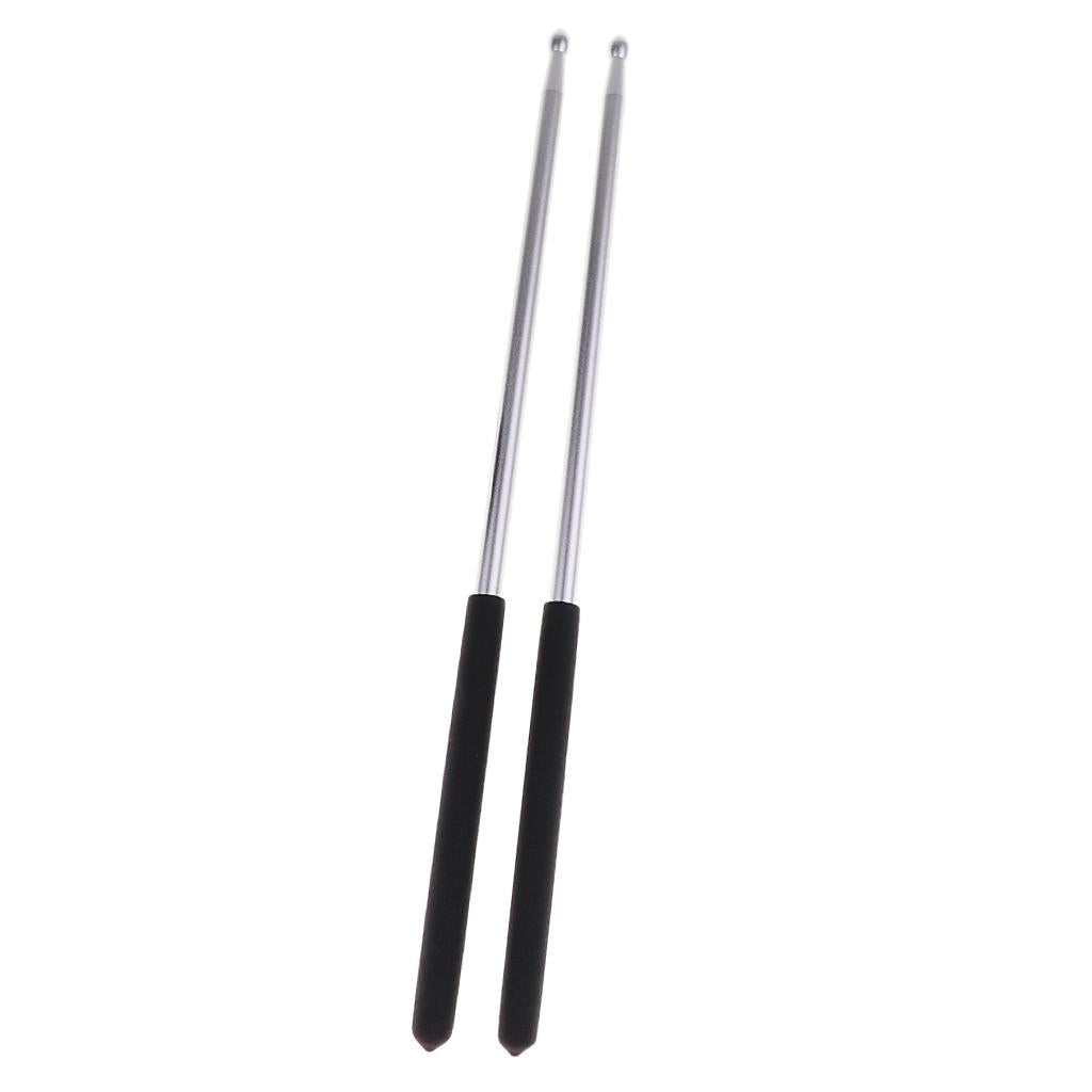 Metal Rainbow Drumstick Exercise Drum Sticks Rods for Drummer Playing Green