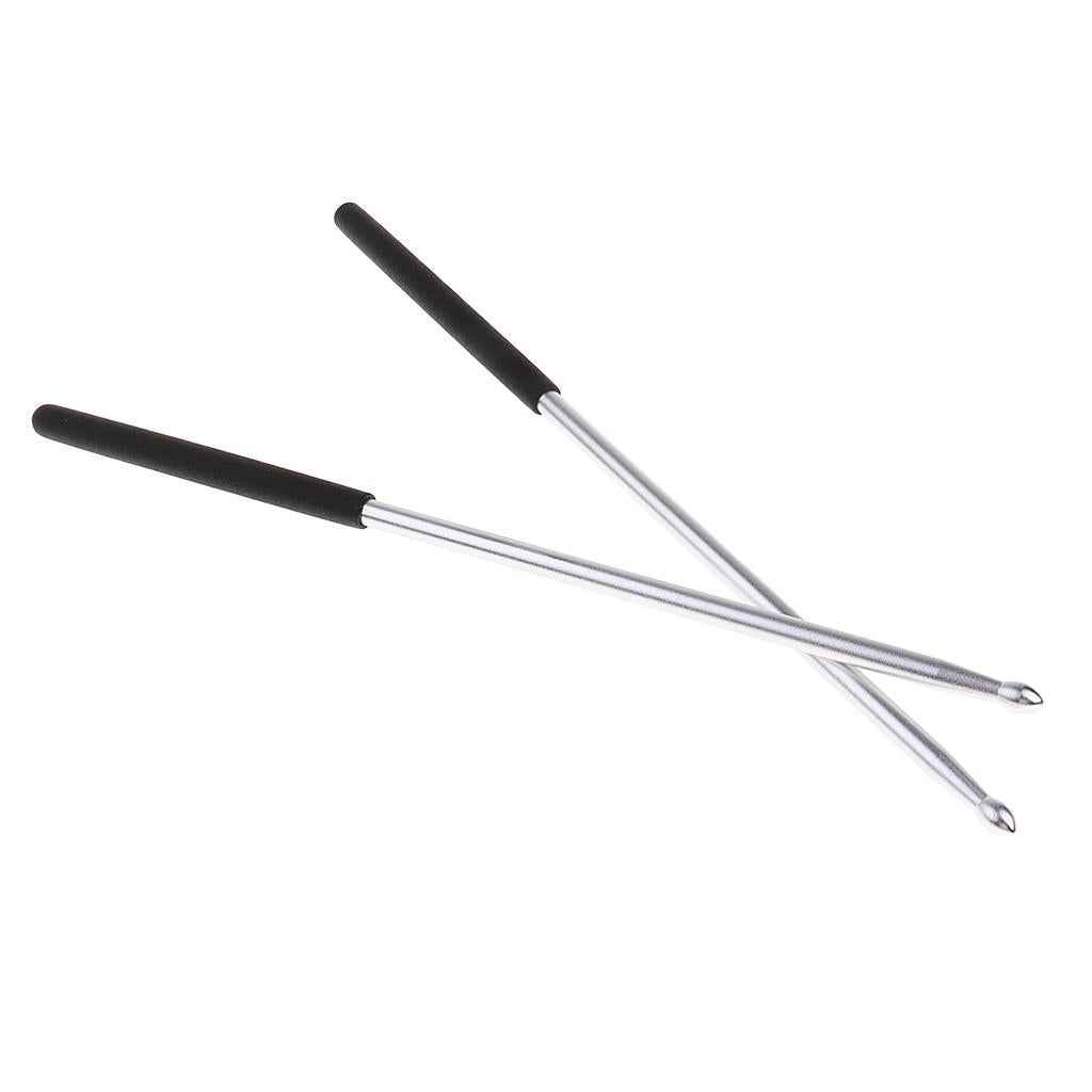 Metal Rainbow Drumstick Exercise Drum Sticks Rods for Drummer Playing Green
