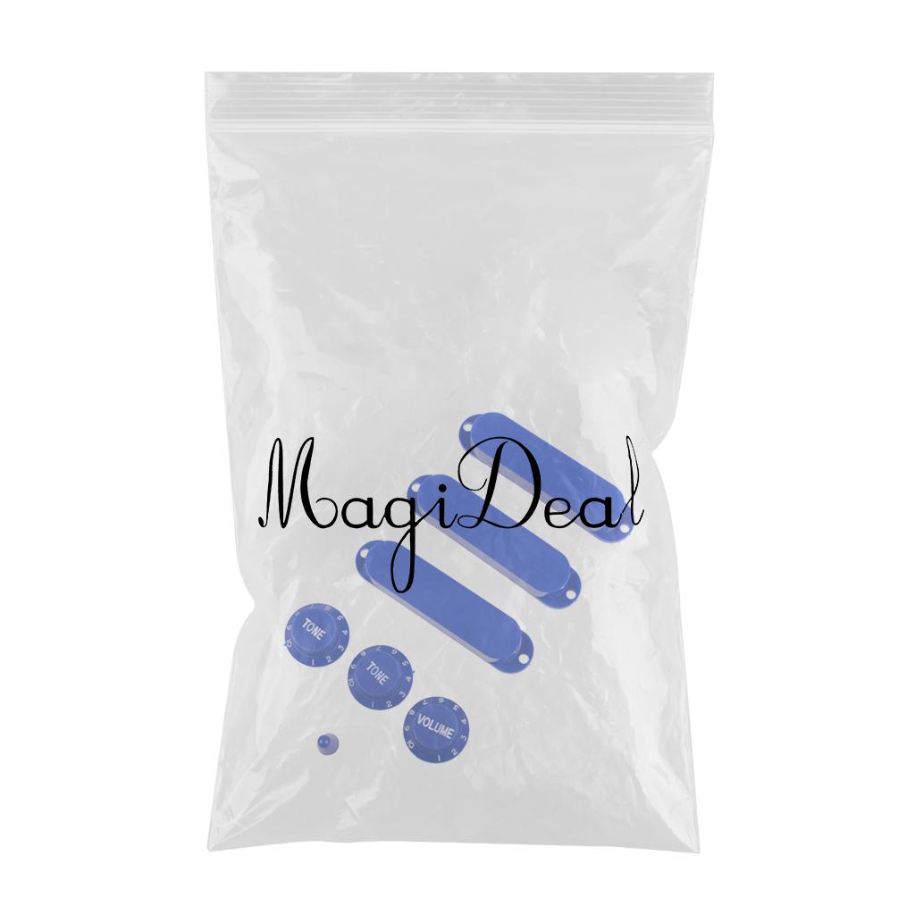 Single Coil Pickup Cover Crontrol Knob Tip for Electric Guitar Blue