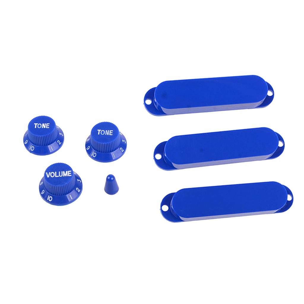Single Coil Pickup Cover Crontrol Knob Tip for Electric Guitar Blue