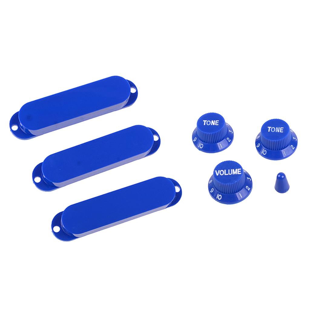 Single Coil Pickup Cover Crontrol Knob Tip for Electric Guitar Blue