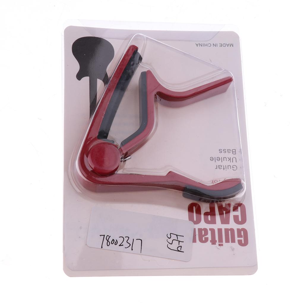 Acoustic Electric Guitar Capo Trigger Quick Change Key Clamp Capo Red