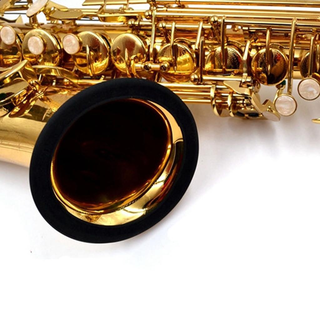 Black Alto Saxophone Trumpet Ring Mute Protector Woodwind Instrument Parts