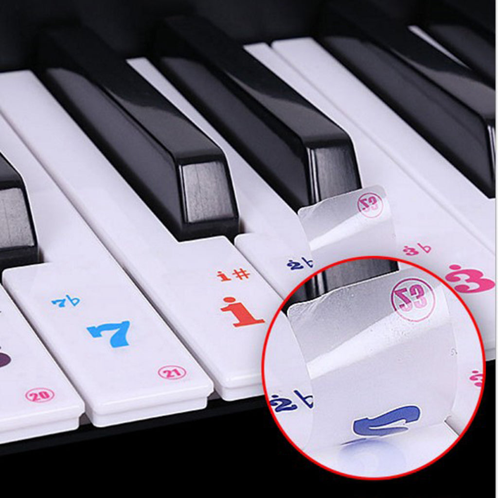 Adhesive 61 Key Keyboard Piano Sticker Decal Musical Instrument Parts