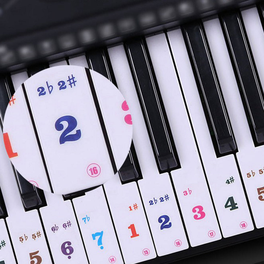 Adhesive 61 Key Keyboard Piano Sticker Decal Musical Instrument Parts