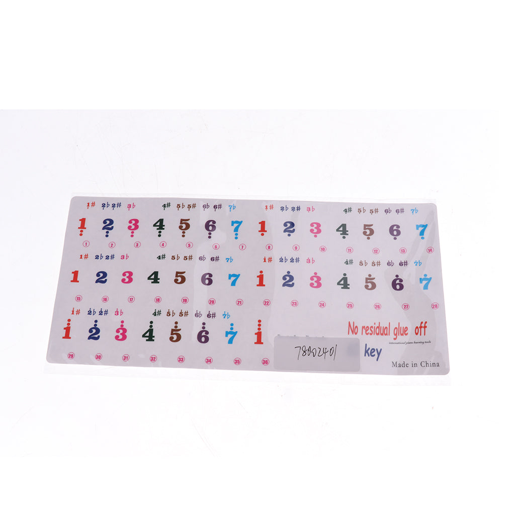 Adhesive 61 Key Keyboard Piano Sticker Decal Musical Instrument Parts