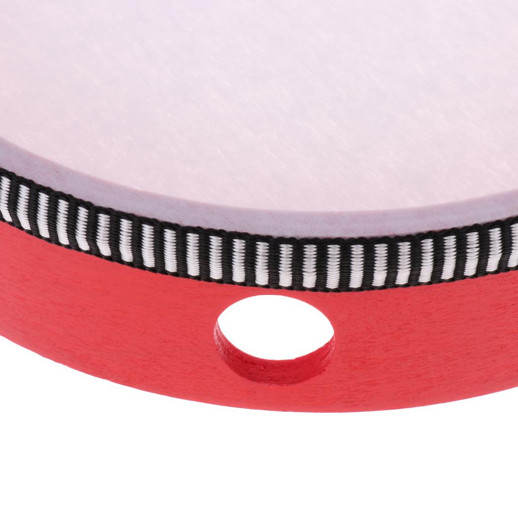 1 Set Hand Percussion Snare Drum with Sticks Kids Musical Toys Red 8inch