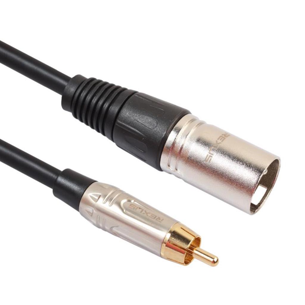 RCA Male to XLR Male Audio Mic Cable Patch Microphone Cord Parts 1.8 Meter