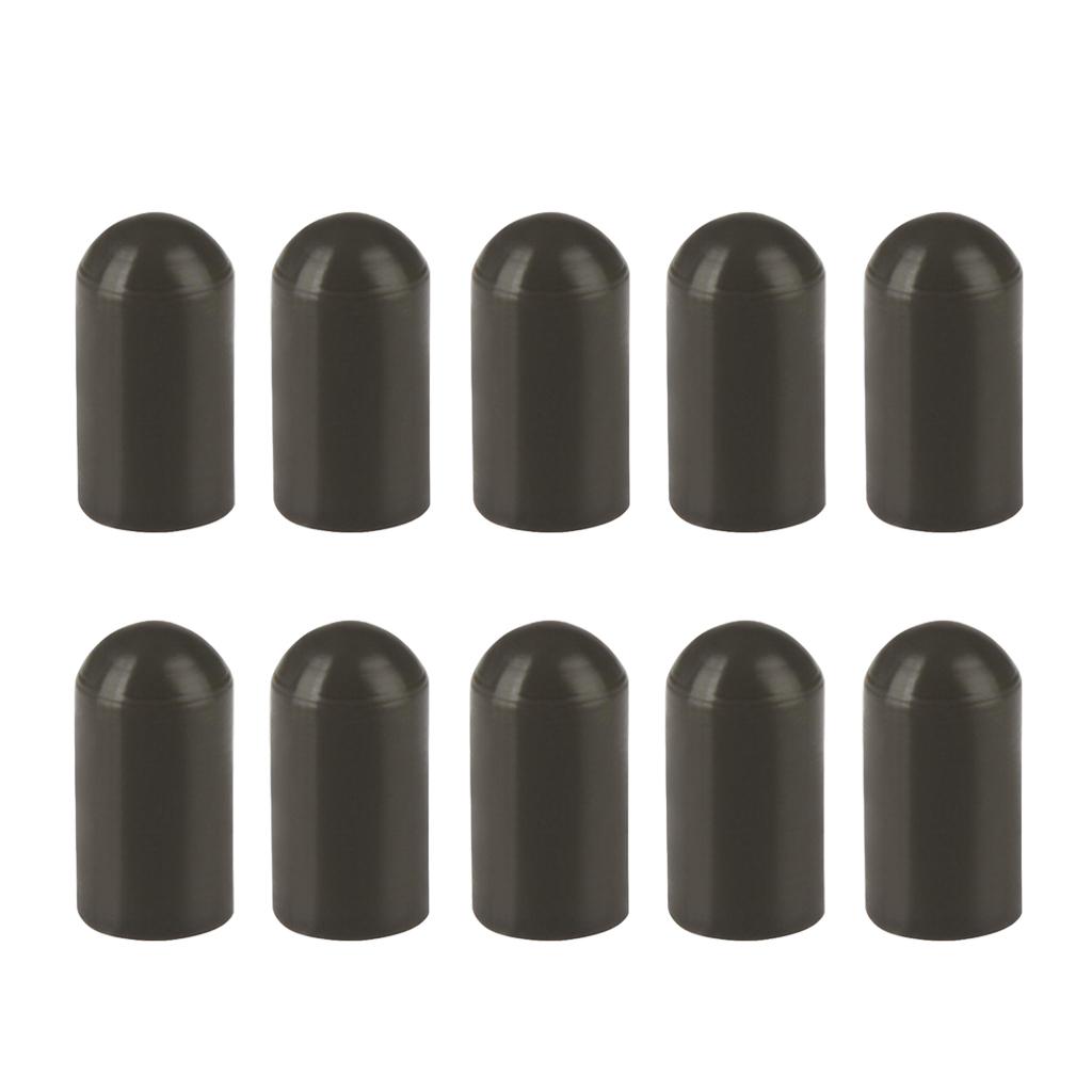10pcs Silicone Drum Stick Protection Covers Rubber Sleeve Coffee