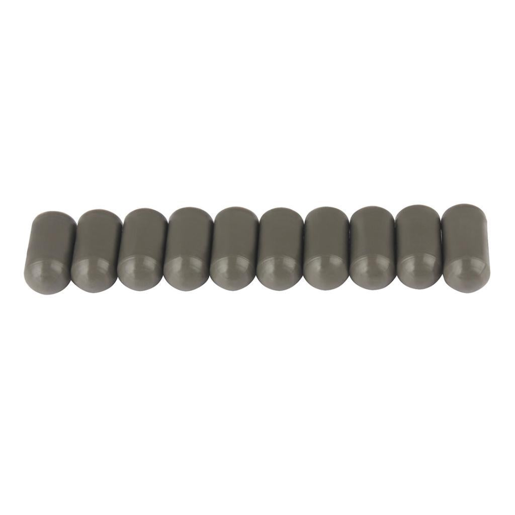 10pcs Silicone Drum Stick Protection Covers Rubber Sleeve Coffee