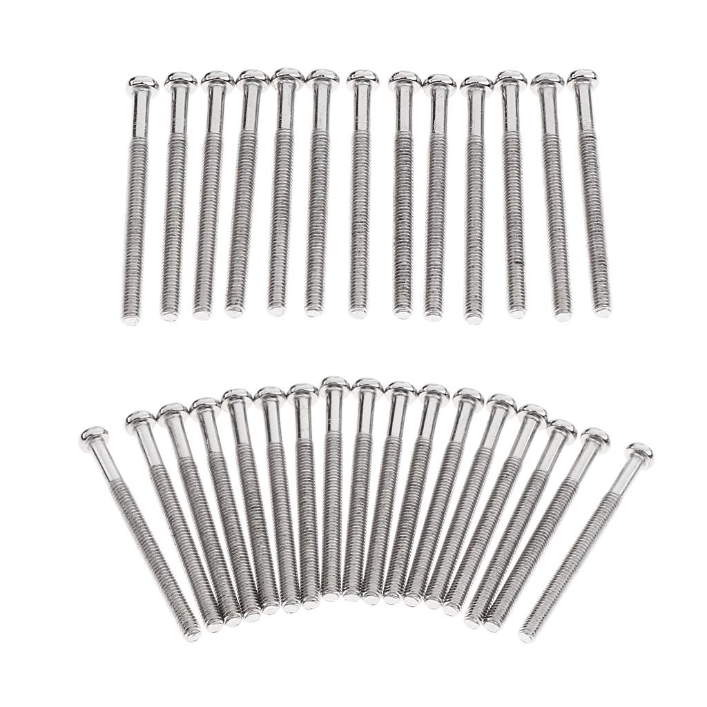 1 Pack Humbucker Double Coil Pickup Screws for Electric Guitar Silver