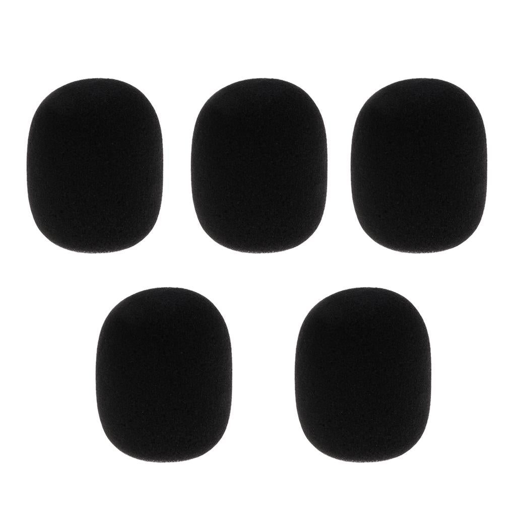 5 Pcs Microphone Shield Cover Windscreen Cap Lapel Microphone Mic Windshield