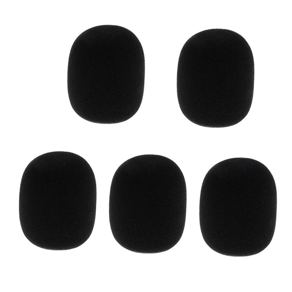 5 Pcs Microphone Shield Cover Windscreen Cap Lapel Microphone Mic Windshield