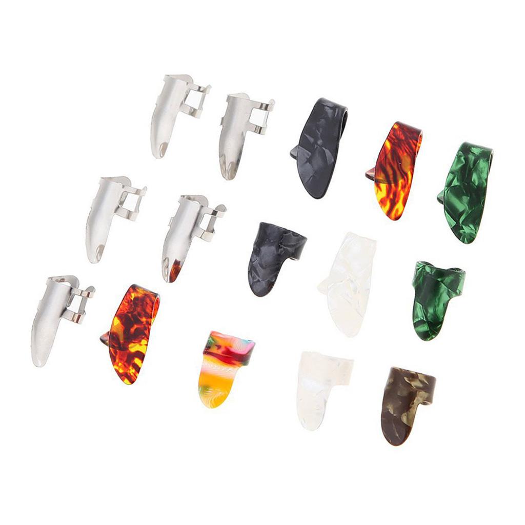 1 Set Guitar Picks Thumb Finger Picks Plectrums with Box