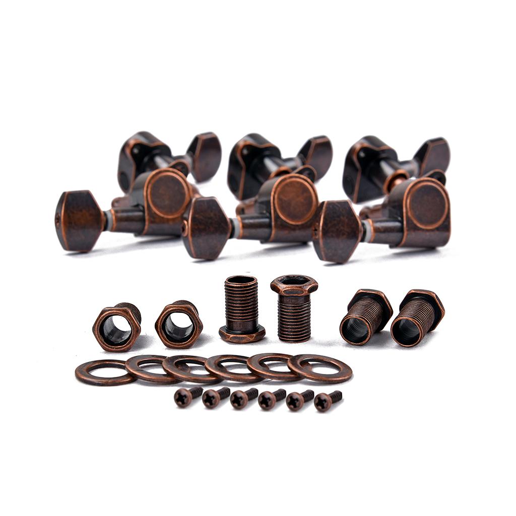 6R Guitar Machine Head Red Bronze String Tuning Pegs Tuners Guitar Parts