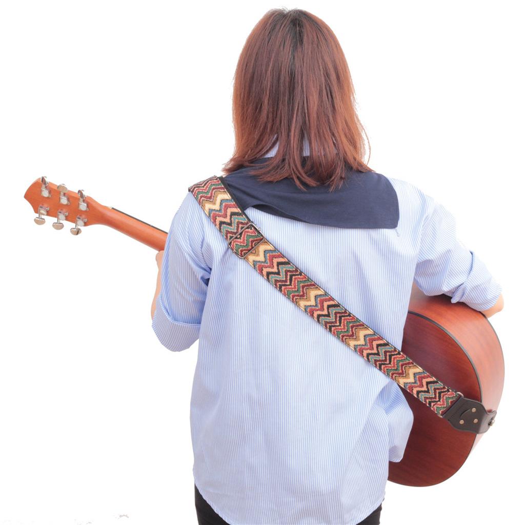 Soft Strap Belt Acoustic Electric Guitar Bass Nylon Adjustable Strap B