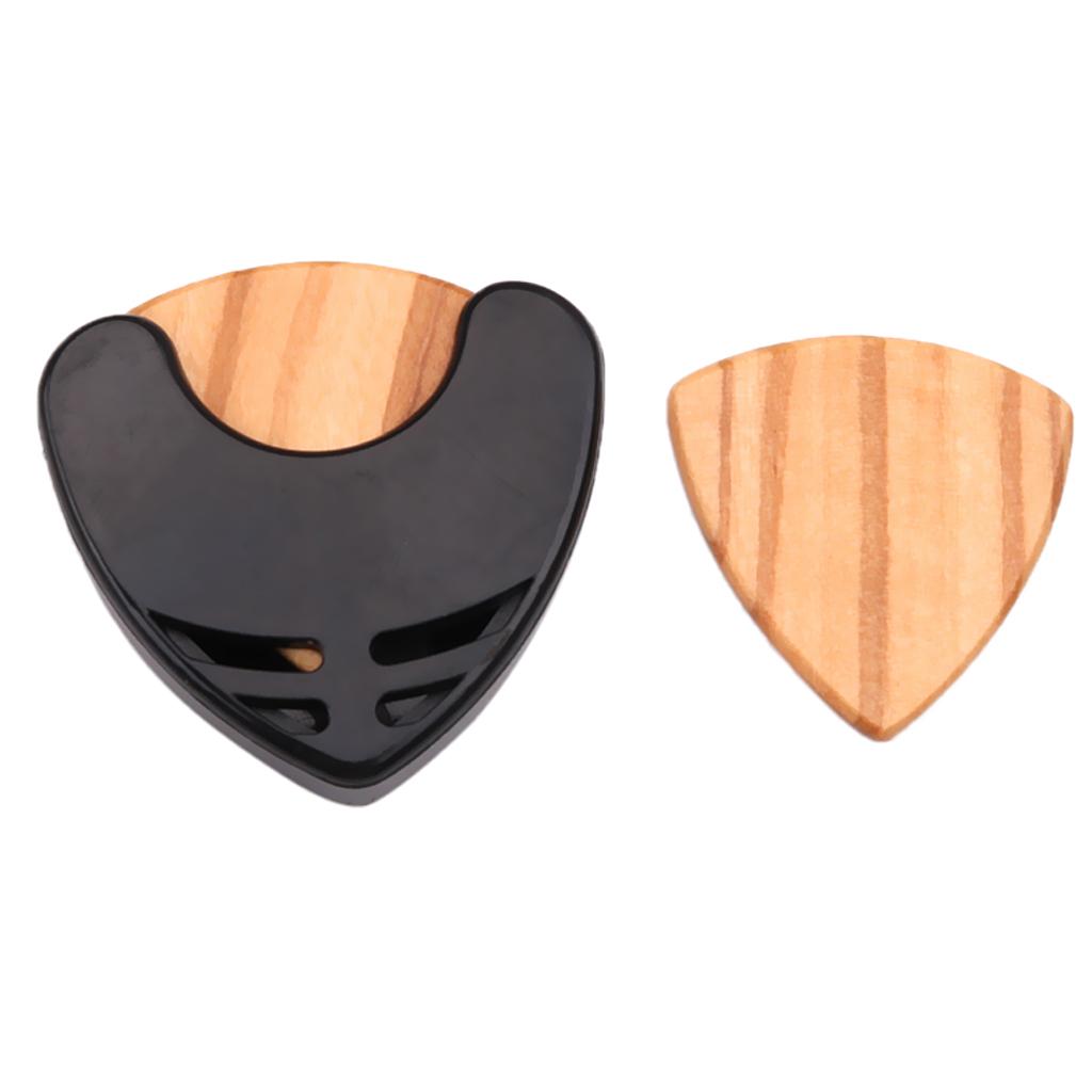 Acoustic Guitar 2x Pick Plectrum w/Holder Heart Shaped for Guitar Lovers