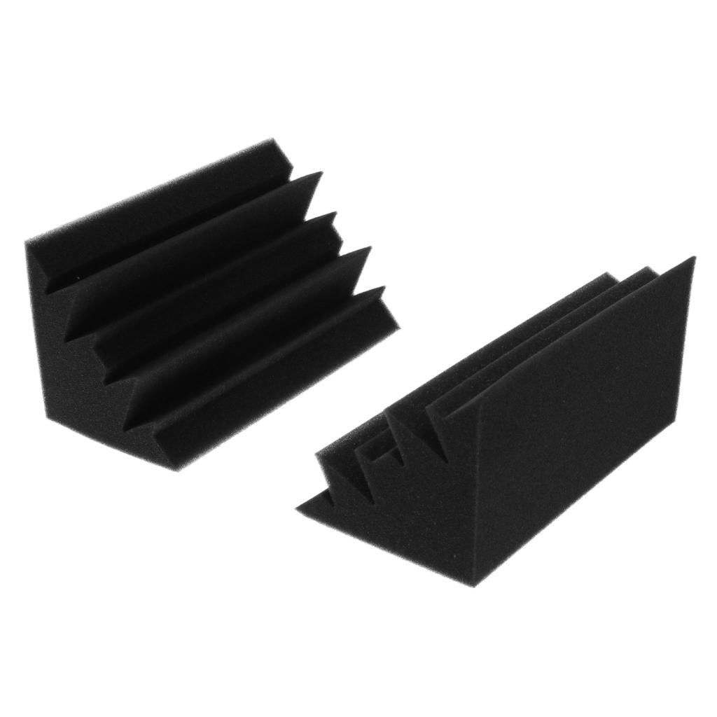 8pcs Studio Acoustic Foam Sound Proof Panels Nosie Dampening Foam Black