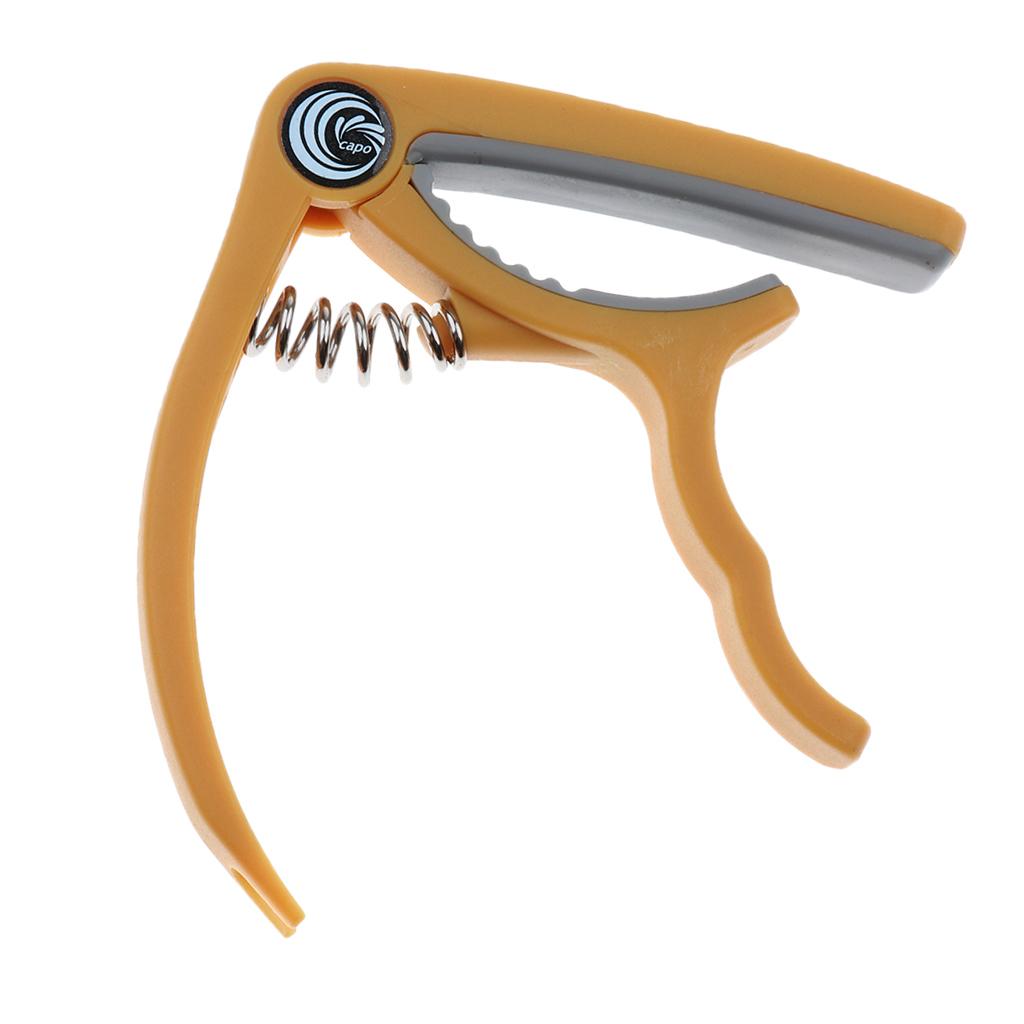 Ukulele Guitar Capo Tuner Trigger Quick Change Key Clamp Guitar Parts Yellow