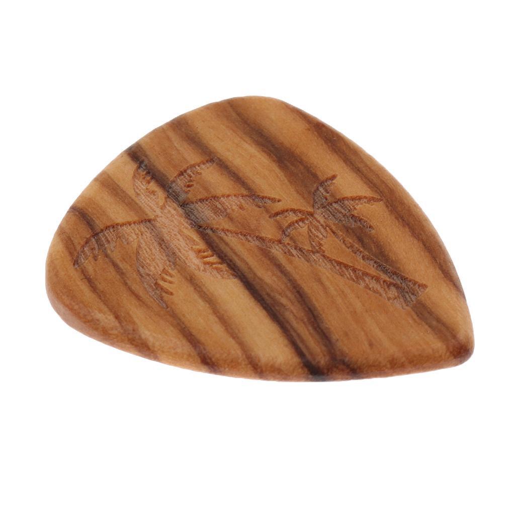 Wooden Guitar Pick Handmade Acoustic Guitar Pick Plectrum for Guitar Parts F