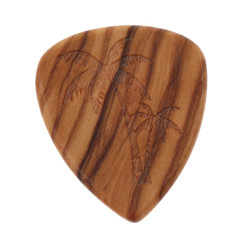 Wooden Guitar Pick Handmade Acoustic Guitar Pick Plectrum for Guitar Parts F