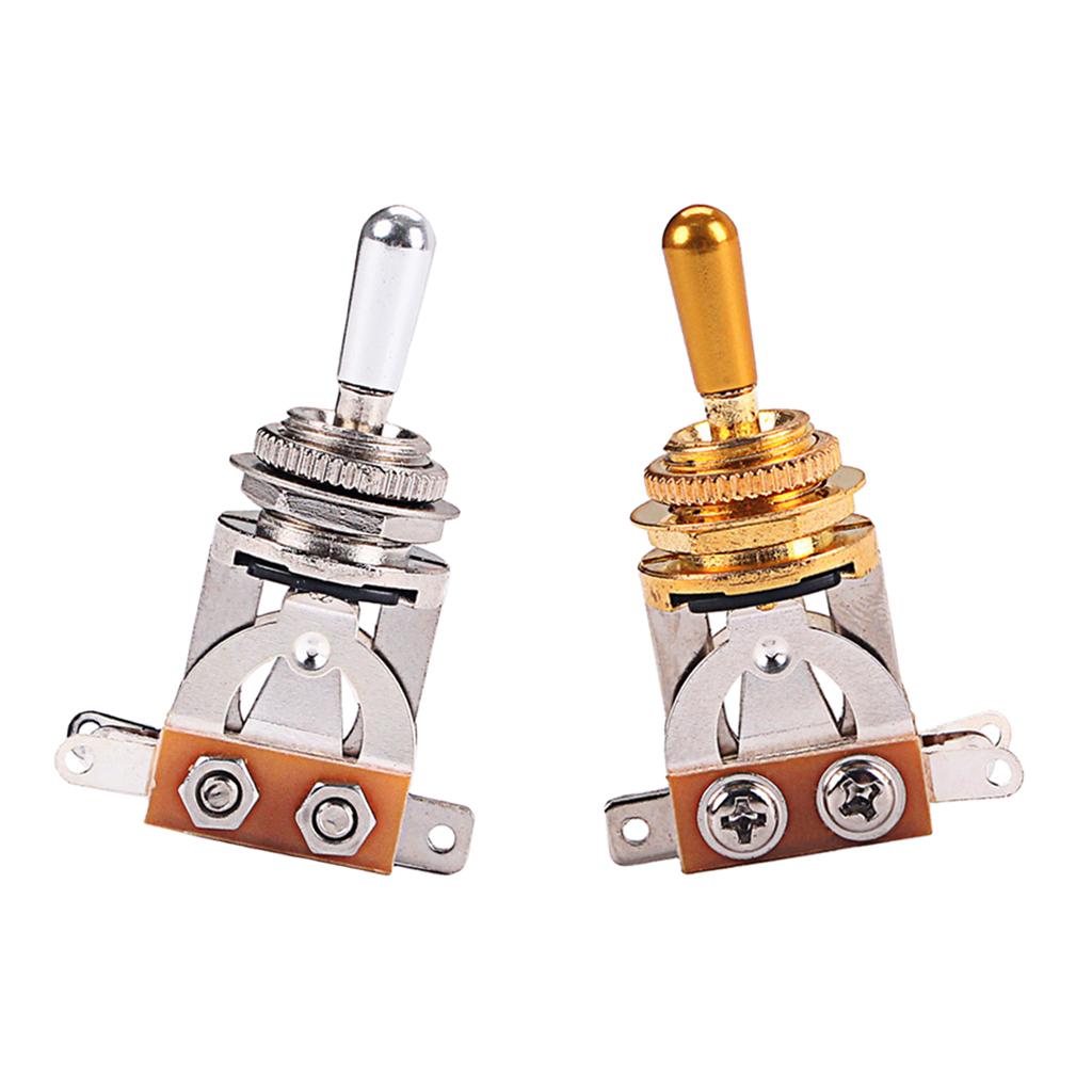 Electric Guitar 3 Way Toggle Switch Pickup Selector silver