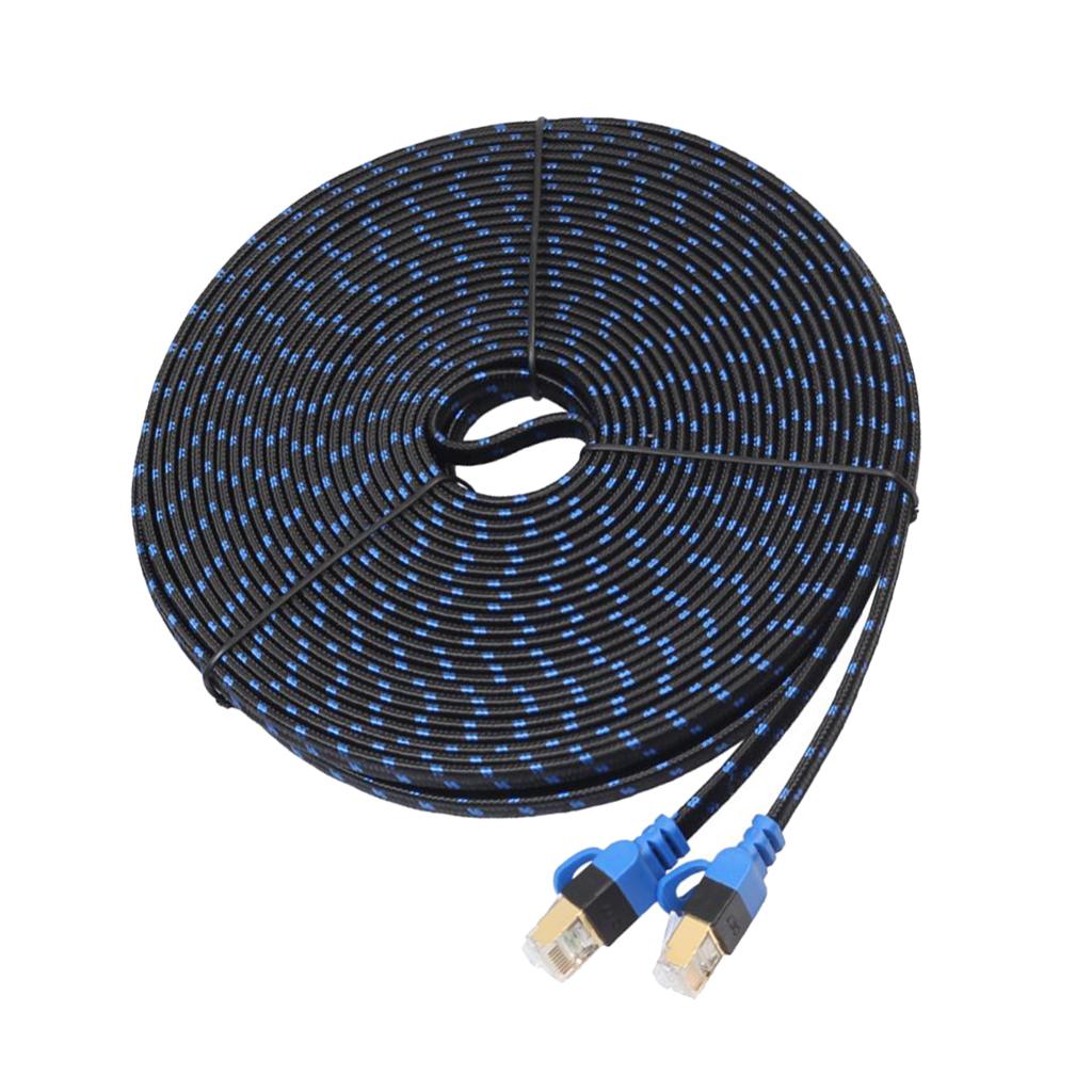 Cat7 Ethernet Cable Lan Network RJ45 Patch Cable Cord Braid NAS 10 Gbps 8m