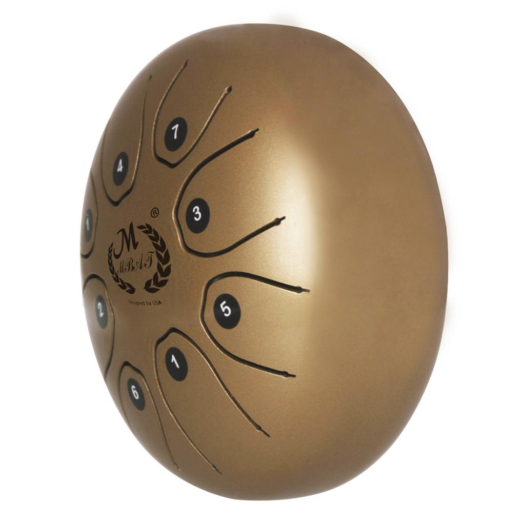 5.5'' Steel Tongue Drum Handpan&Mallets&Carry Bag for Yoga Meditation Gold