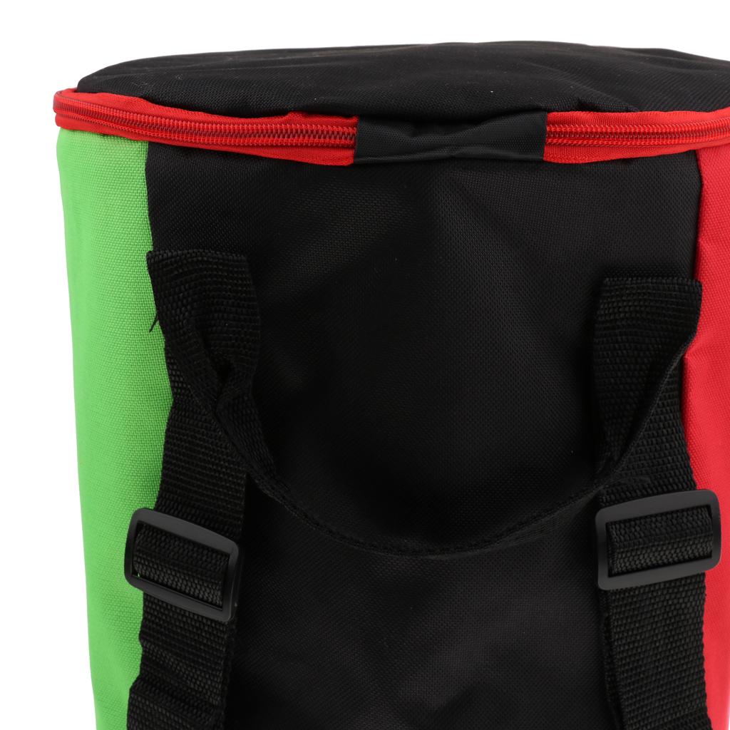 Multicolor Djembe African Drum Gig Bag Case with Shoulder Strap 10inch
