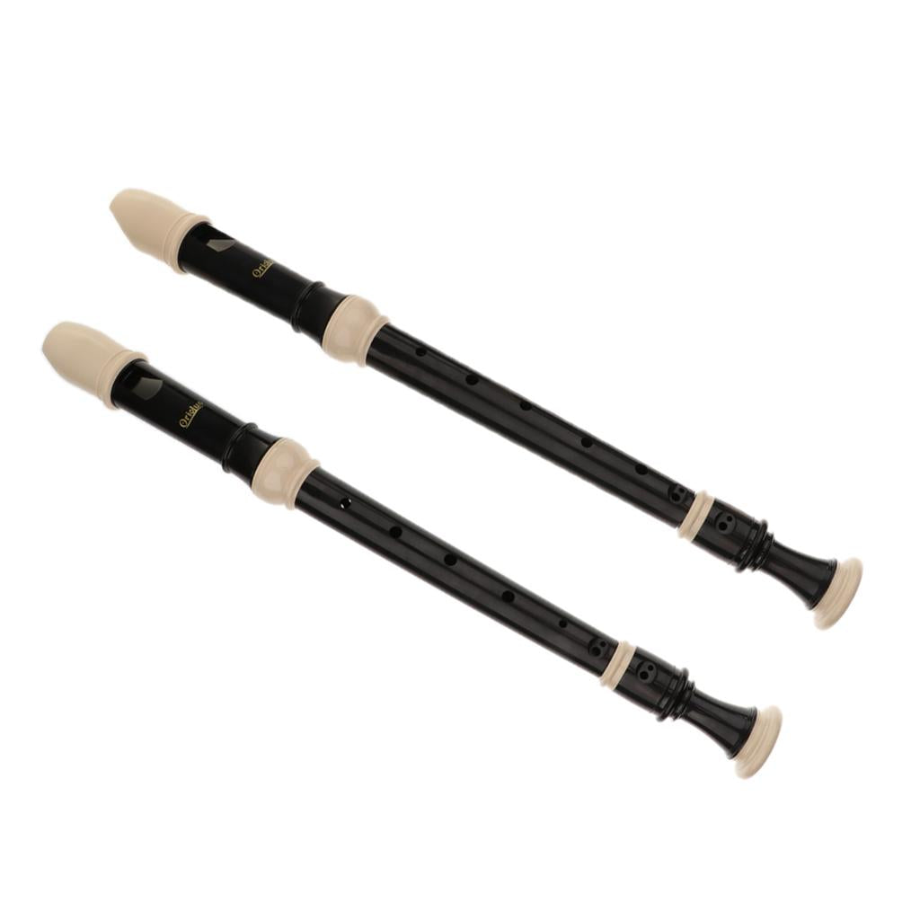 8 Holes Soprano Recorder with Bag Cleaning Rod Cloth German Style
